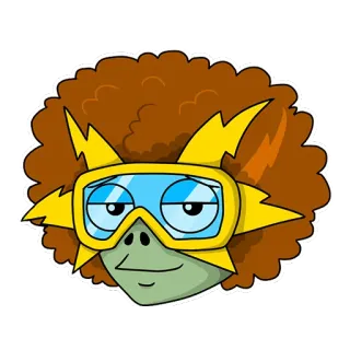 😏 Dibujo animado, Personaje, Zombi, Rayo, Afro, Plants vs Zombies whatsapp sticker