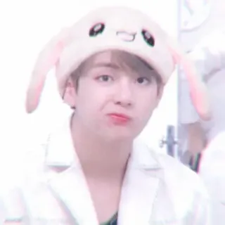 💙 kpop, กระต่าย, น่ารัก, ไอดอล, หมวก, คน telegram sticker