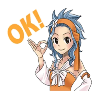 ⭕ OK! ок, согласие, одобрение, позитив, жест рукой, мультфильм, аниме telegram sticker