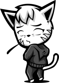 🤬 кот, мультфильм, животное, каваи, стикер, милый telegram sticker