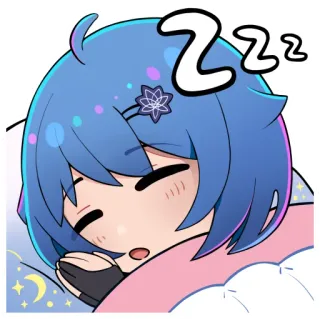 😴 zzz dormir, durmiendo, lindo, anime, zzz, dibujos animados whatsapp sticker