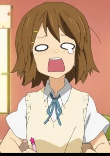 🌟 Yui Hirasawa K-On! anime, k-on, yui hirasawa, cute, girl, school, writing, funny telegram sticker