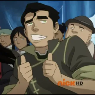 👍 Bolin The Legend of Korra Dessin animé, Bolin, La Légende de Korra, Nickelodeon, Pouce levé, Personnage telegram sticker