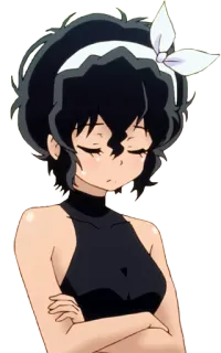 😔 Anime, Personagem, Desenho animado, Garota, Ilustração telegram sticker