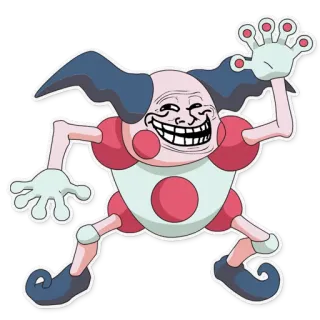 😅 naklejka, mem, trollface, mr. mime, pokemon telegram sticker