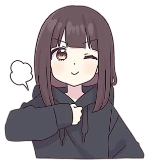 😉 anime, cartoon, girl, character, kawaii, cute telegram sticker