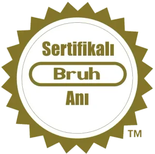 🤔 Sertifikalı Bruh Anı Meme, Certificado, Sello, Bruh, Momento telegram sticker
