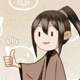 ⚪ Daumen hoch, Cartoon, Figur, Positiv, Zustimmung telegram sticker