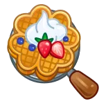 ๐ waffle, breakfast, food, magnifying glass, strawberry, whipped cream, searching, blueberries whatsapp sticker
