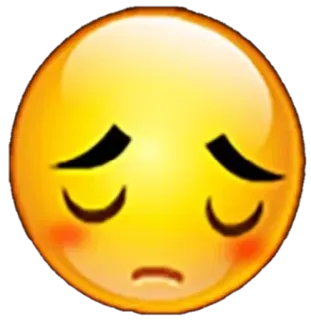 😔 emoji, sedih, kesal, perasaan telegram sticker