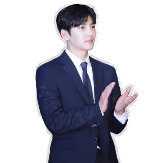 👏 homem, fato, aplausos, coreano whatsapp sticker