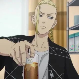 🍙 Draken Tokyo Revengers Anime, Personaggio, Draken, Tokyo Revengers, Bevanda telegram sticker