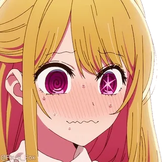 😰 @Fix_Fox アニメ, 漫画, かわいい, 照れ, アニメガール, 金髪 telegram sticker