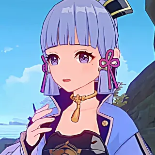 ❄️ Kamisato Ayaka Genshin Impact Anime, Video game, Karakter perempuan, Kamisato Ayaka, Genshin Impact telegram sticker