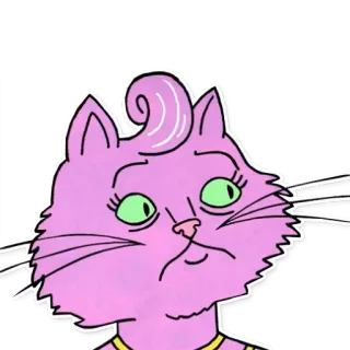 😳 Princess Carolyn BoJack Horseman кот, розовый, мультфильм, Принцесса Кэролин, Конь БоДжек telegram sticker