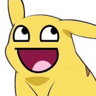 😀 Pikachu โปเกมอน, การ์ตูน, ตัวละคร, ตลก, มีม telegram sticker