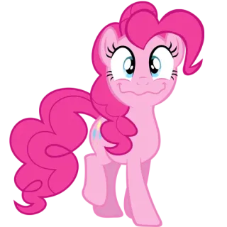 😶 Pinkie Pie My Little Pony Dibujo animado, Poni, Rosa, Pinkie Pie, Amistad, Lindo telegram sticker