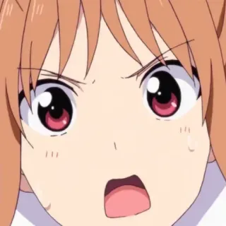🍌 Anime, Desenho animado, Irritado, Rosto, Expressão telegram sticker