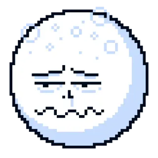 🤒 sad, ball, pixel art, face, cartoon, expression telegram sticker