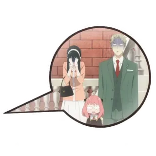 👨‍👩‍👧 Anya Forger Spy x Family Anime, Spy x Family, Anya Forger, Keluarga, Kartun whatsapp sticker