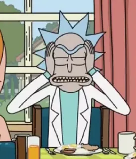 😡 Rick Sanchez Rick and Morty rick and morty, cartoon, adult swim, rick sanchez, animatie telegram sticker