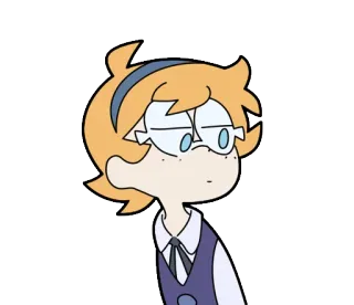 😒 Constanze Amalie von Braunschbank-Albrechtsberger Little Witch Academia Anime, Bruja, Gafas, Lindo, Estudiante, Dibujos animados, Magia telegram sticker