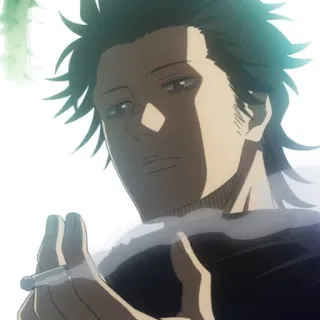 🚬 Yami Sukehiro Black Clover Anime, Black Clover, Manga, Yami Sukehiro, Fumeur telegram sticker