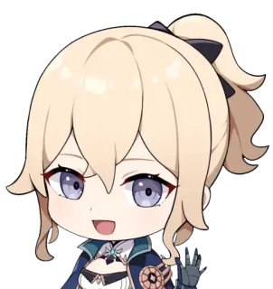 👋 Jean Genshin Impact anime, gioco, bionda, cavaliere, femmina telegram sticker
