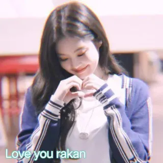🌈 Rakan Love you Rakan amor, coração, fofo, menina, fã whatsapp sticker