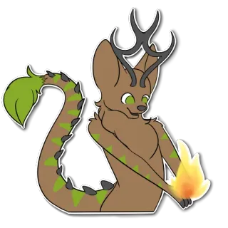 🔥 Fantasy, Stwór, Zwierzę, Magia, Ogień telegram sticker