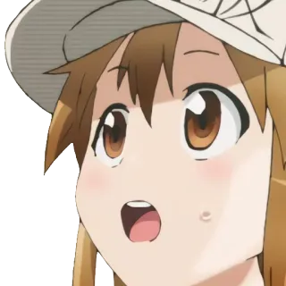 😦 Mio Naganohara Nichijou anime, Nichijou, Mio Naganohara, chocado, desenho animado, engraçado, reação telegram sticker