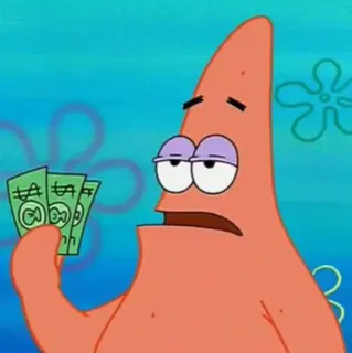 🍨 Patrick Star Spongebob Squarepants Patrick, Stella marina, Spongebob, Soldi, Cartone animato, Nickelodeon telegram sticker