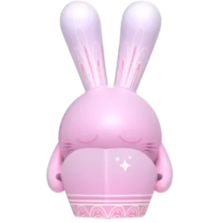 🛶 กระต่าย, สีชมพู, น่ารัก, ของเล่น, กระต่าย telegram sticker