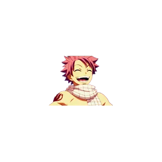 😆 Natsu Dragneel Fairy Tail Natsu Dragneel, Fairy Tail, Anime, Mangá, Sorriso, Feliz, Cabelo rosa whatsapp sticker