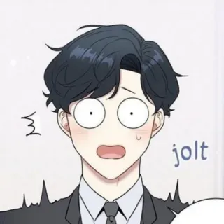 🦢 jolt cartoon, shock, surprise, manga, reaction, anime, jolt telegram sticker