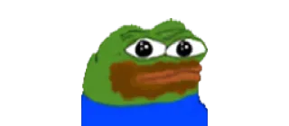 💩 Pepe the Frog Meme, Rana, Pepe, Triste, Emote telegram sticker