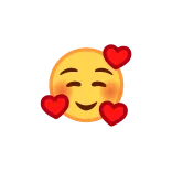 🥰 emoji, hearts, love, affection, smile, cute telegram sticker