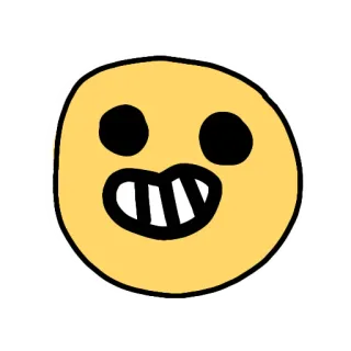 😄 笑脸, 表情符号, 卡通, 快乐, 黄色, 脸 telegram sticker