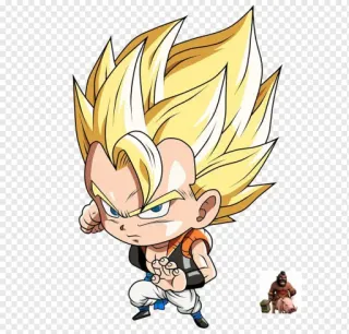 😉 Gogeta Gogeta, Dragon Ball, Anime, Kartun, Super Saiyan, Fusion whatsapp sticker