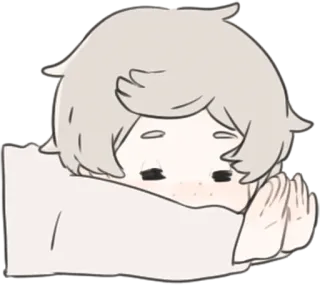 🤲 sticker, cartoon, süß, verschlafen, anime, figur telegram sticker
