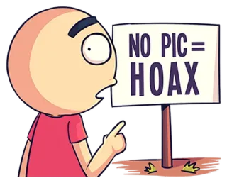 👻 NO PIC = HOAX boato, desenho animado, placa, foto, engraçado, personagem telegram sticker