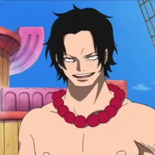 ⛓️ Ace One Piece 원피스, 애니메이션, 에이스, 캐릭터, 만화, 해적 telegram sticker