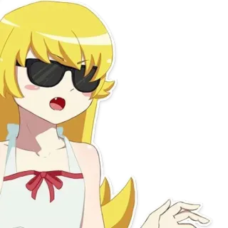 😎 Anime, Mädchen, Sonnenbrille, Sommer, Strand telegram sticker