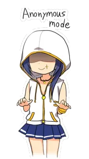 😶 Anonymous mode anónimo, sudadera con capucha, modo, avatar, dibujos animados, anime telegram sticker