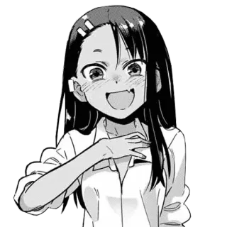 🙋 Nagatoro Don't Toy with Me, Miss Nagatoro Anime, Manga, Nagatoro, Dibujo animado, Chica telegram sticker