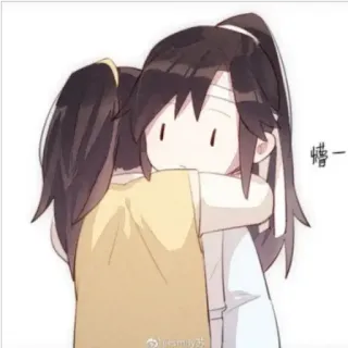 👨‍❤️‍💋‍👨 啧 anime, cartoon, hug, cute, friendship telegram sticker