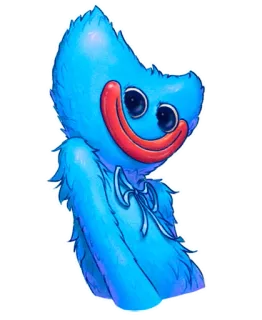 😀 Huggy Wuggy Poppy Playtime 괴물, 파란색, 공포, 소름, 게임 whatsapp sticker