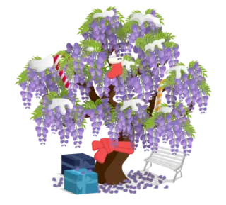 ☃️ tree, gifts, christmas, holidays, snow, winter telegram sticker