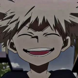❤️‍🔥 Katsuki Bakugo My Hero Academia anime, personage, fanart, held, manga, glimlach telegram sticker