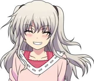 😊 Nao Tomori Charlotte anime, girl, smiling, character, nao tomori, charlotte telegram sticker